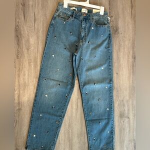 Universal Thread Blue Embroidered Jeans